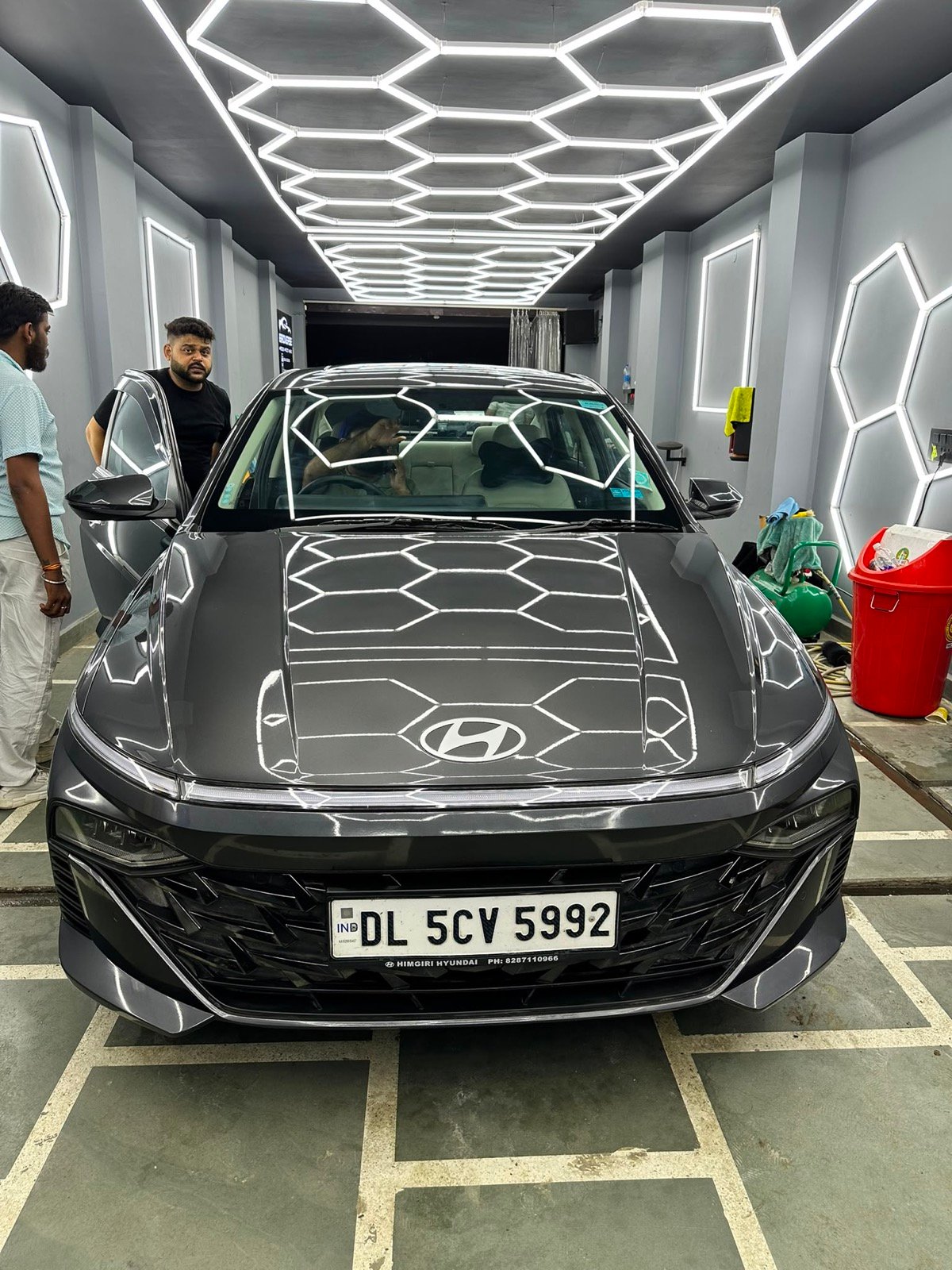 Vehicle detailing inside the Broverse studio