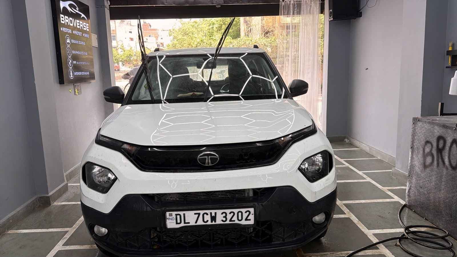 White car after a Broverse wash — Professional Car Wash in Chander Nagar