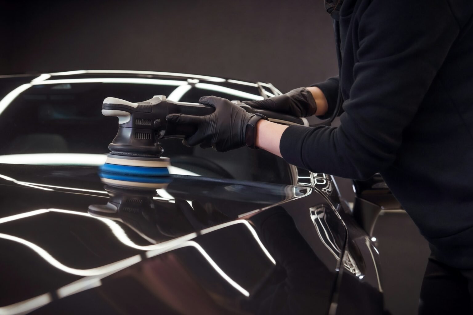 Car detailing and polishing work