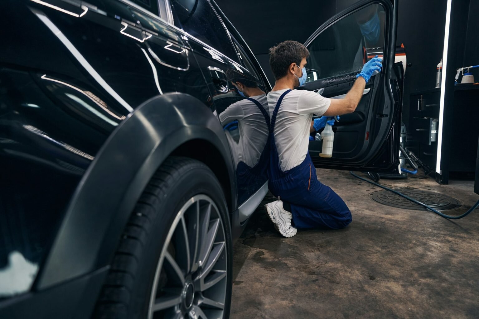 Car window treatment during valeting